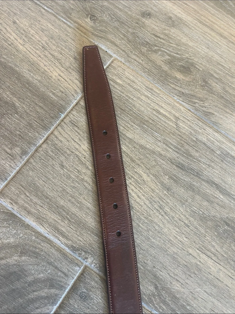 Trafalgar Men's Dark Brown Leather Belt with Silver Buckle
